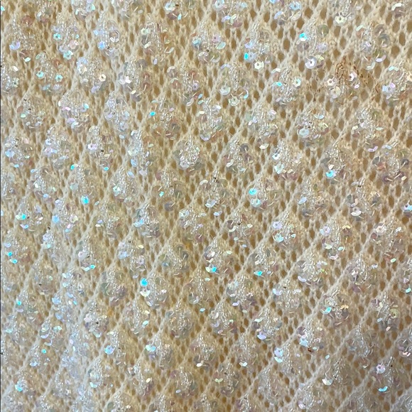 Vintage 1950s Hand Beaded Wool Top by Cyn Les - Picture 2 of 8